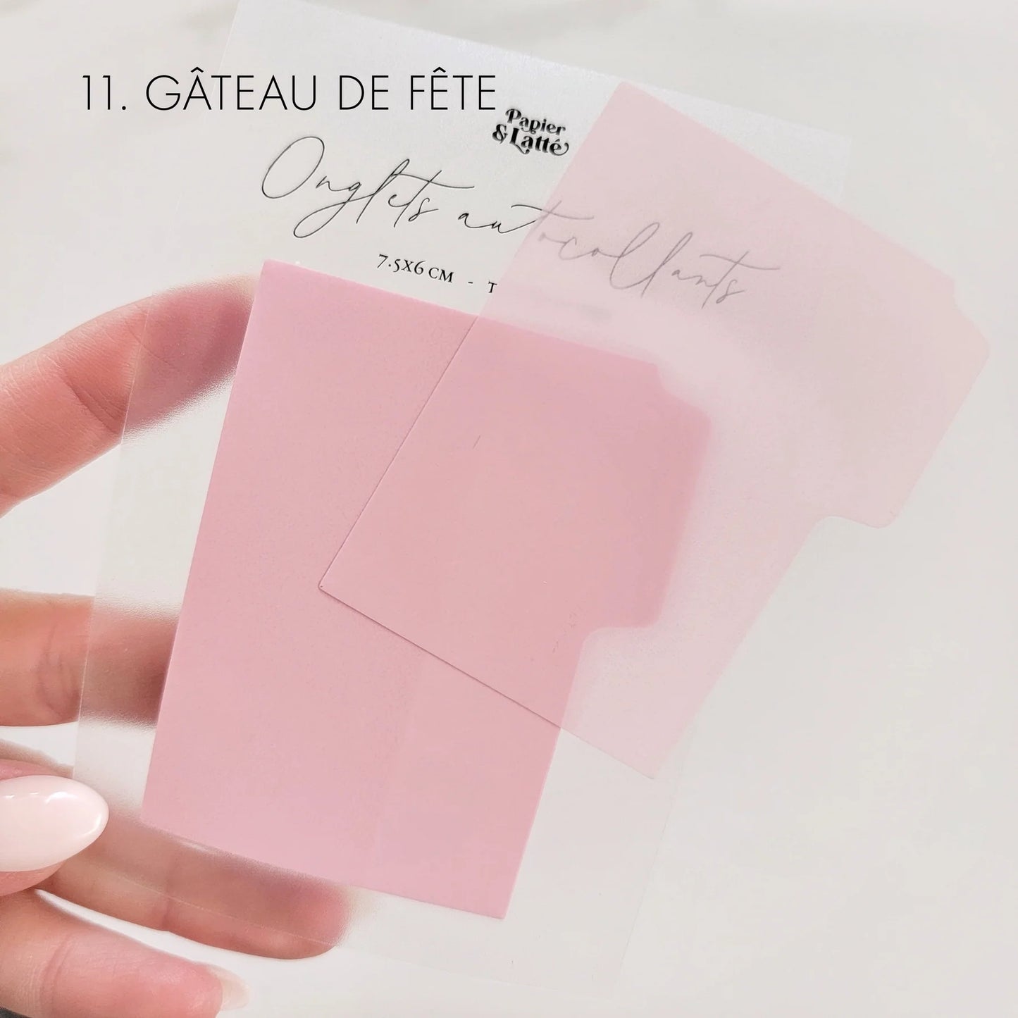 Bloc-notes autocollants translucides - Onglets 7.5 x 6 cm