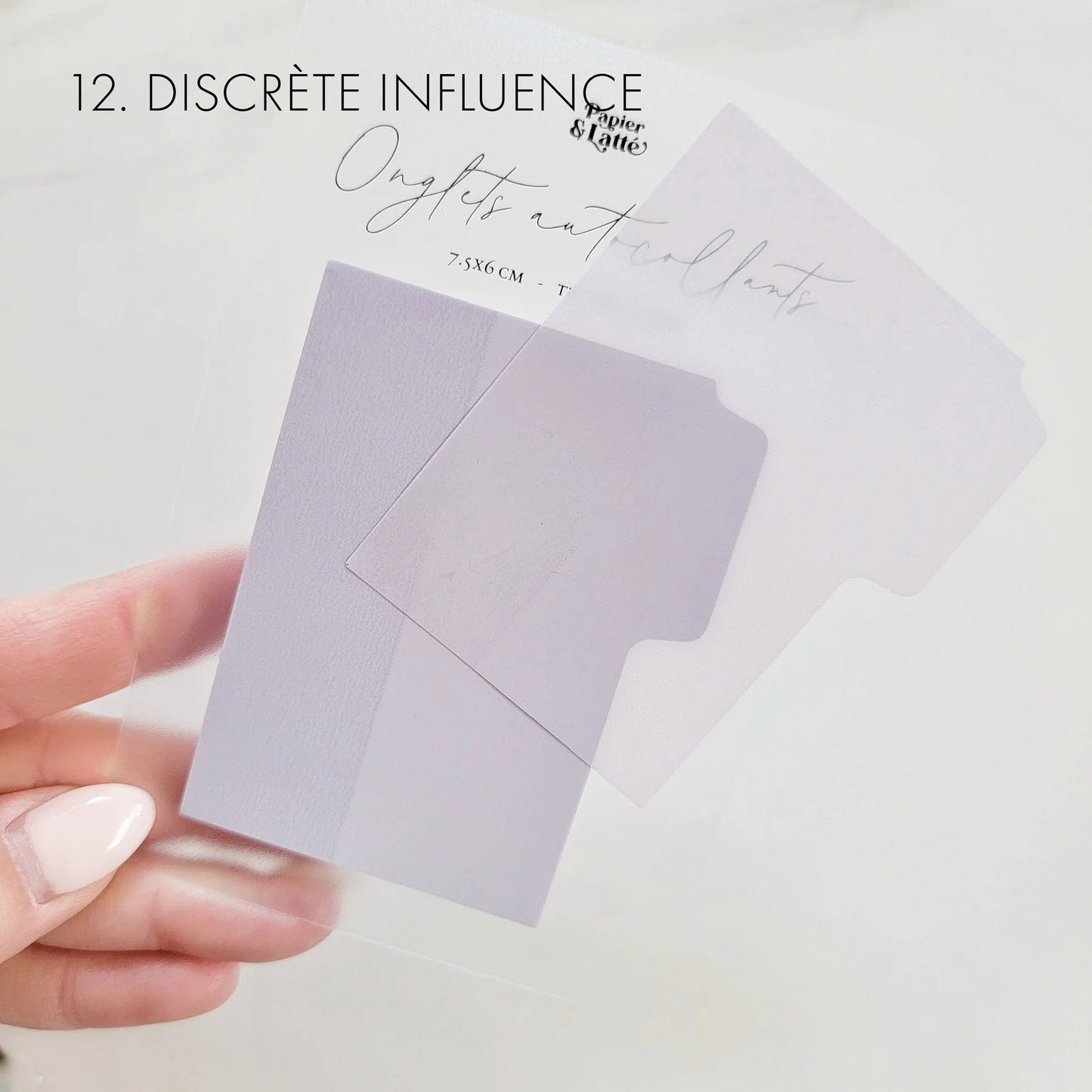 Bloc-notes autocollants translucides - Onglets 7.5 x 6 cm