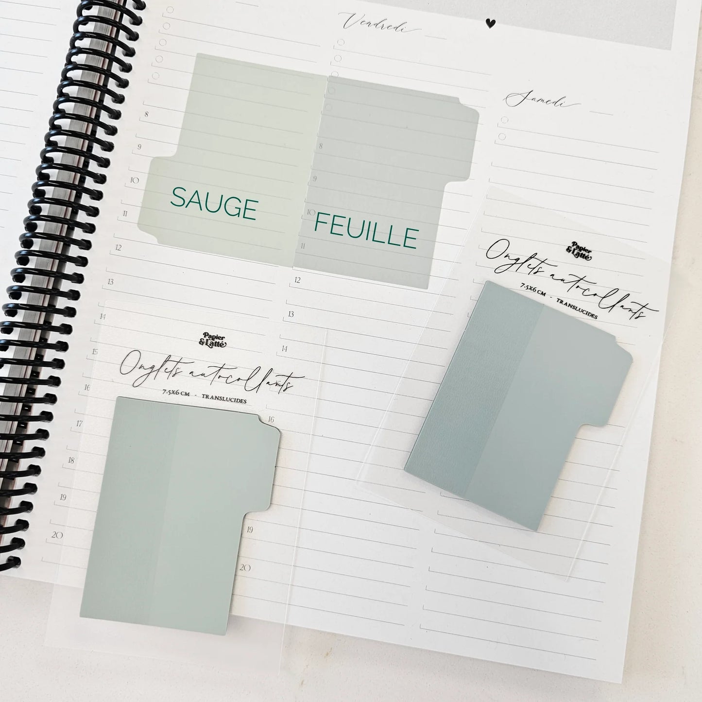Bloc-notes autocollants translucides - Onglets 7.5 x 6 cm