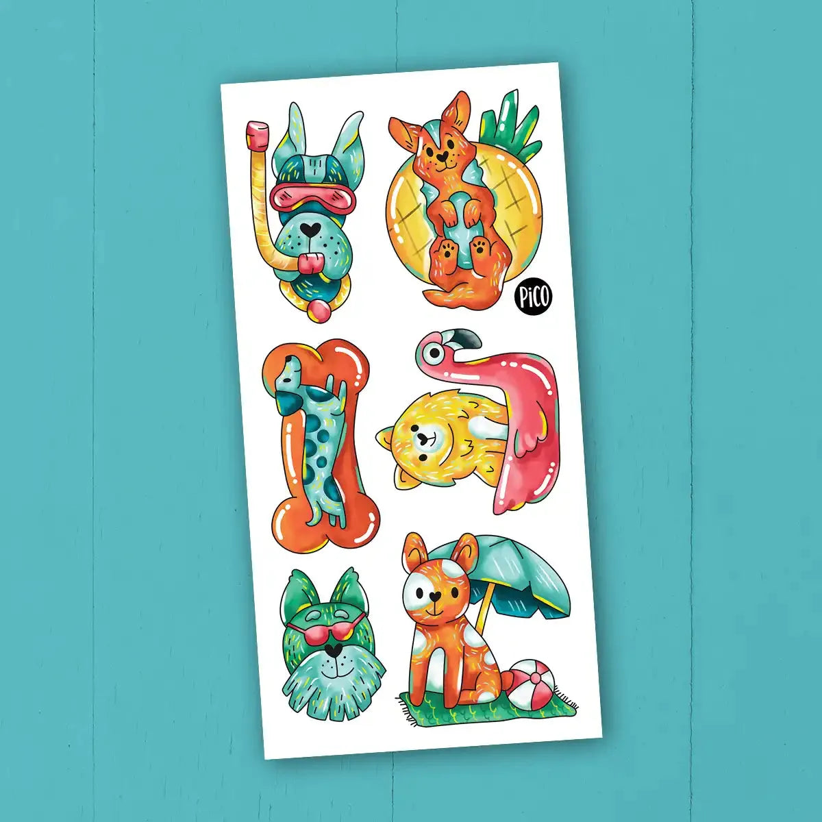 Tatouages - Les chiens à la plage