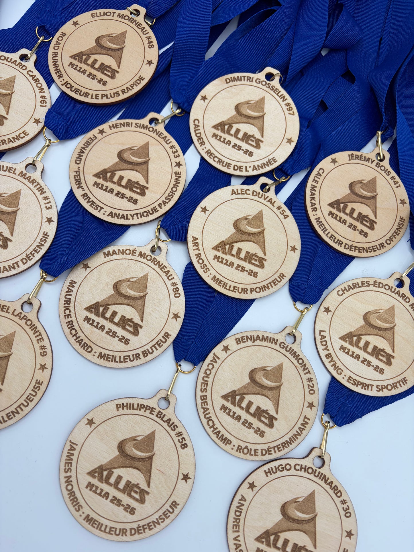 Médaille ronde personnalisée - Bois