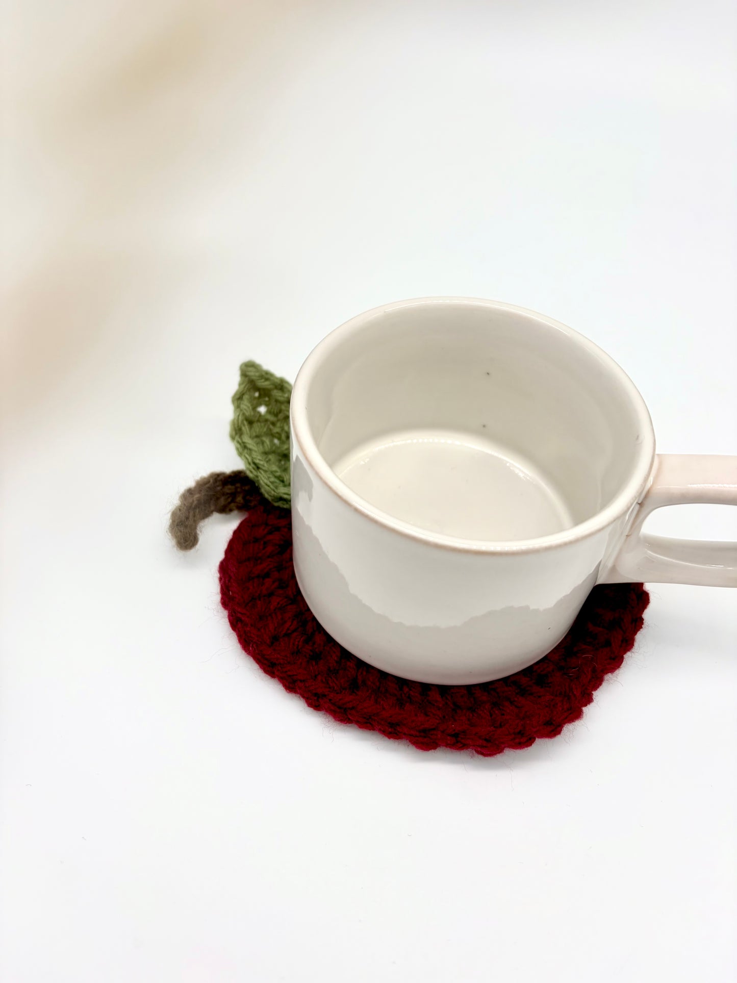Sous-verre au crochet - Pomme