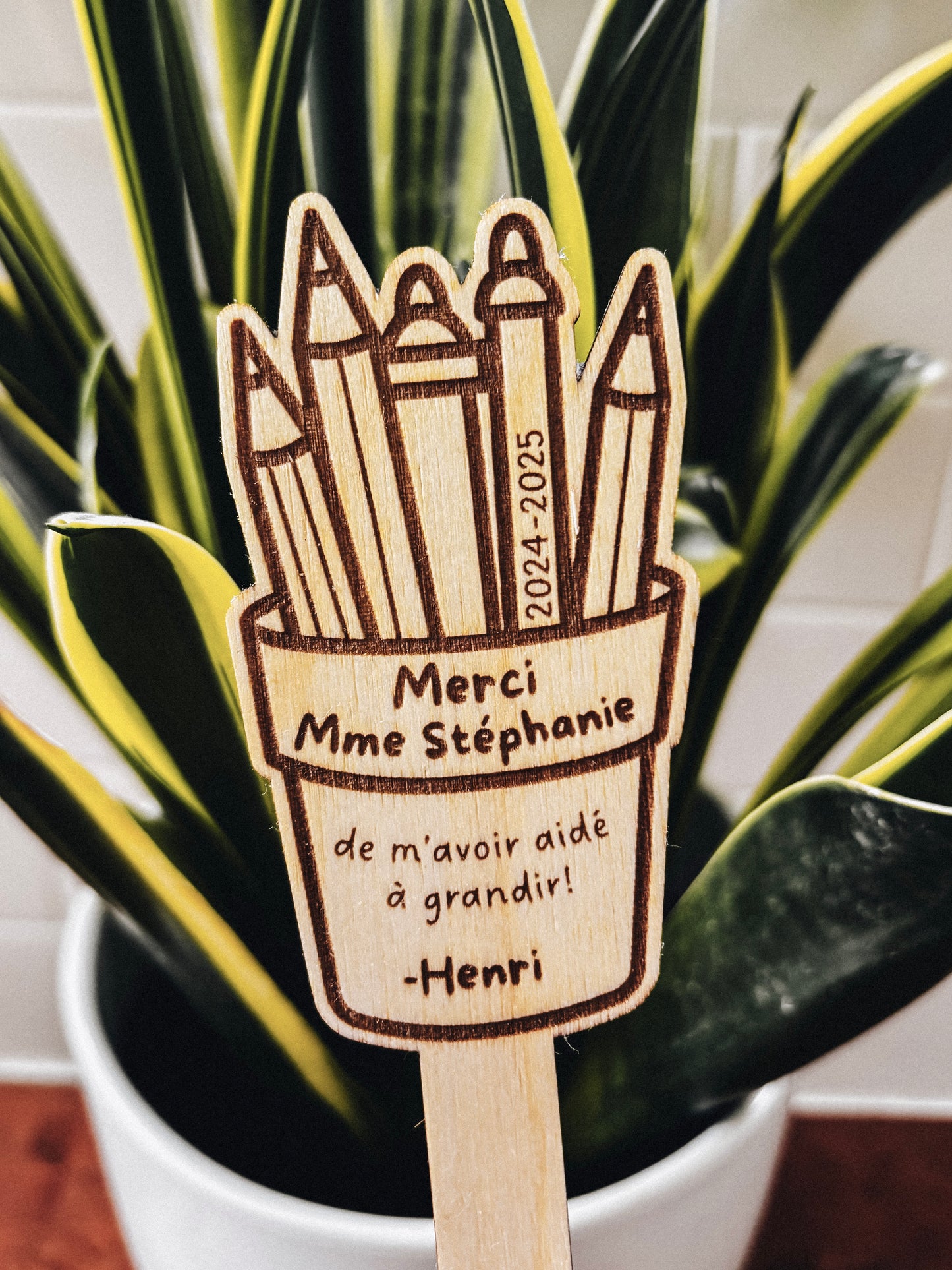 Marqueur de plante personnalisé