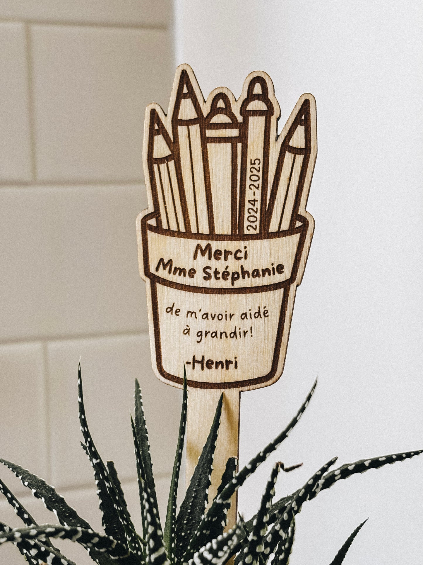 Marqueur de plante personnalisé