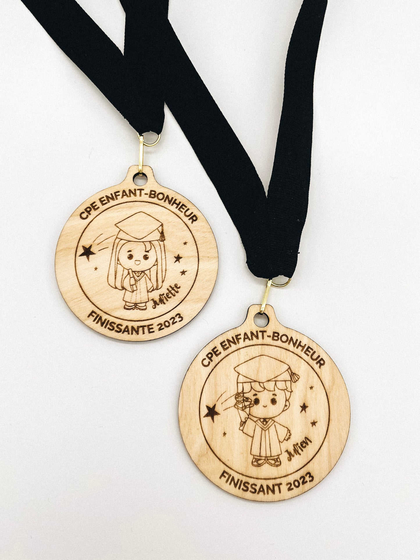 Médaille en bois personnalisée