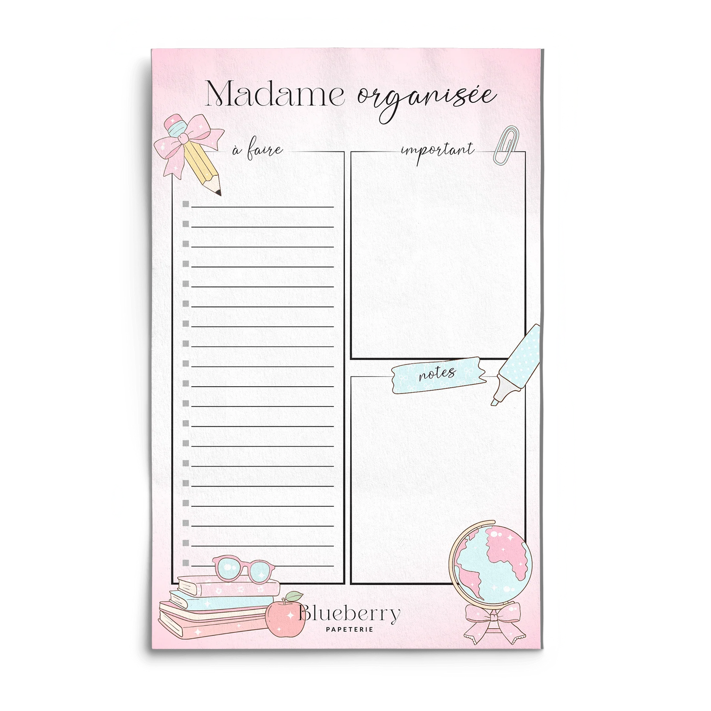Bloc note - Madame organisée