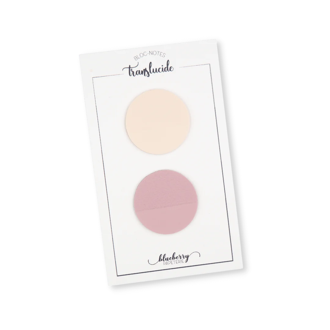 Bloc notes autocollant translucide Cercle - Duo abricot