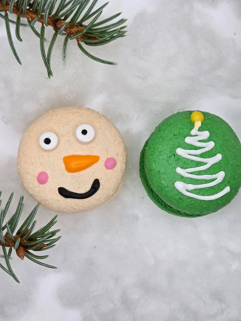 *Précommande Duo de macarons - Bonhomme de neige