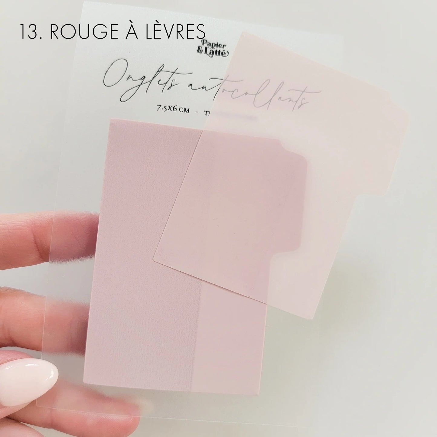 Bloc-notes autocollants translucides - Onglets 7.5 x 6 cm
