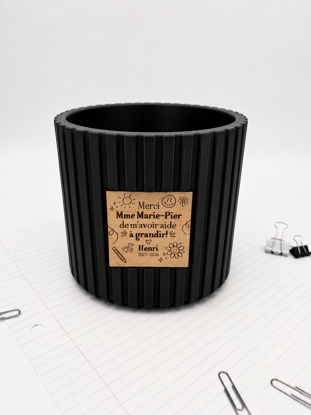 Cache-pot personnalisé - Lignes verticales