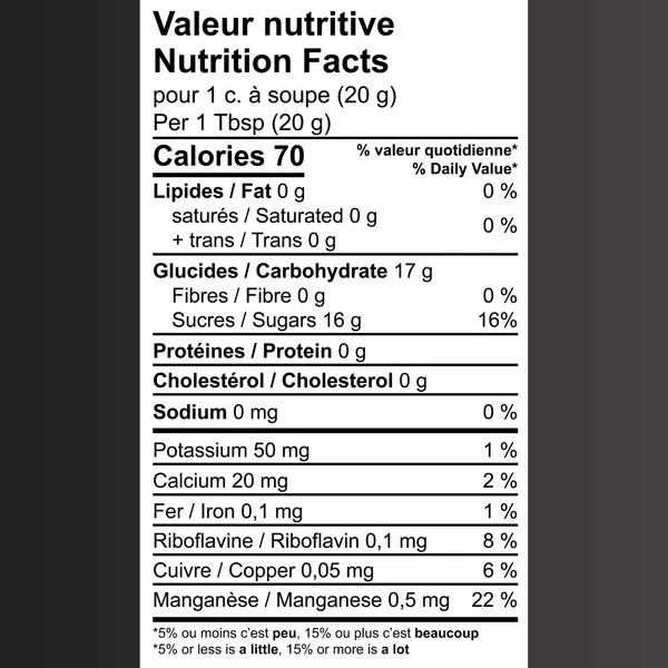 Beurre d'Érable Biologique