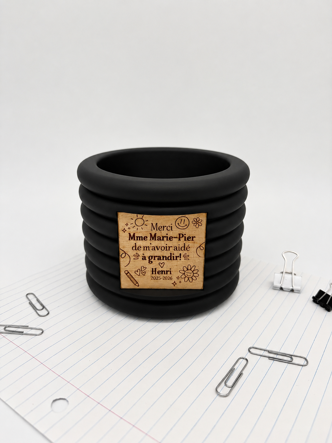 Cache-pot personnalisé - Courbes horizontales