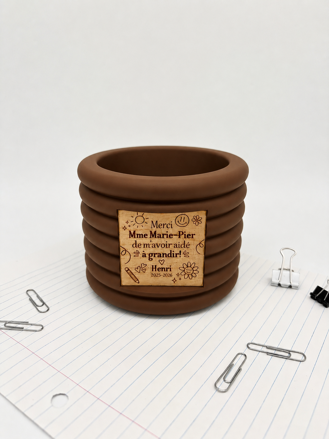 Cache-pot personnalisé - Courbes horizontales