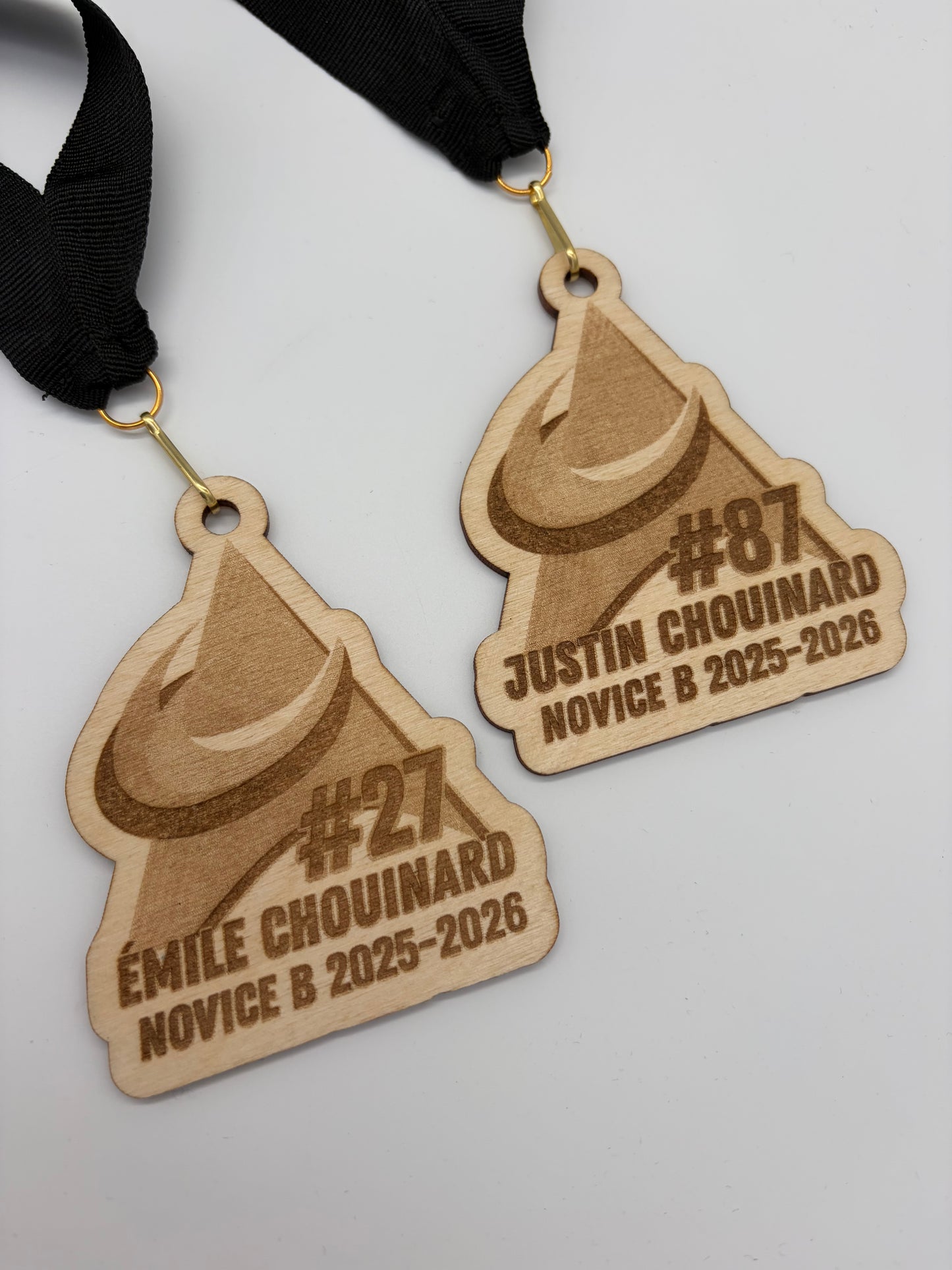 Médaille contour personnalisée - Bois