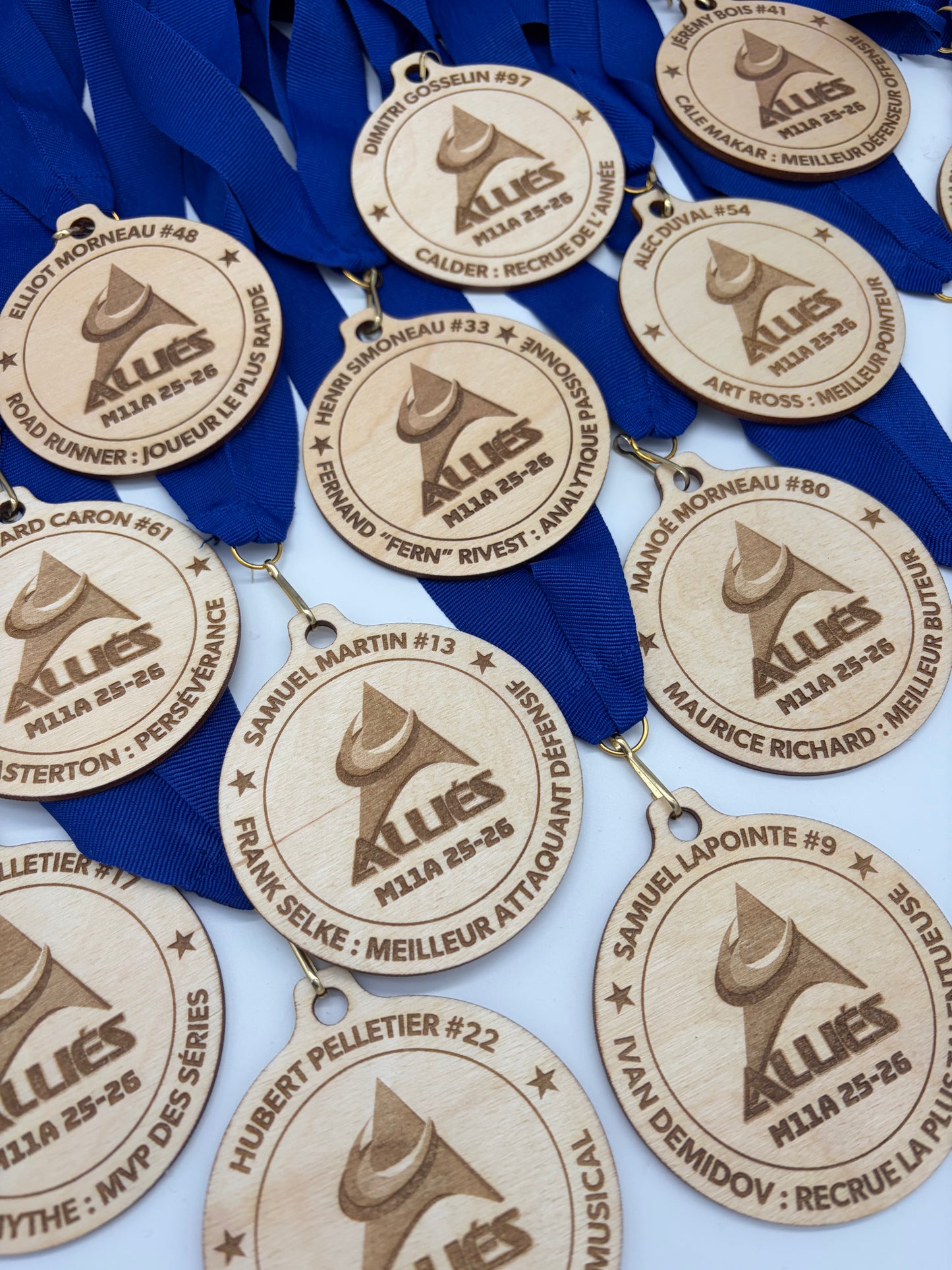 Médaille ronde personnalisée - Bois