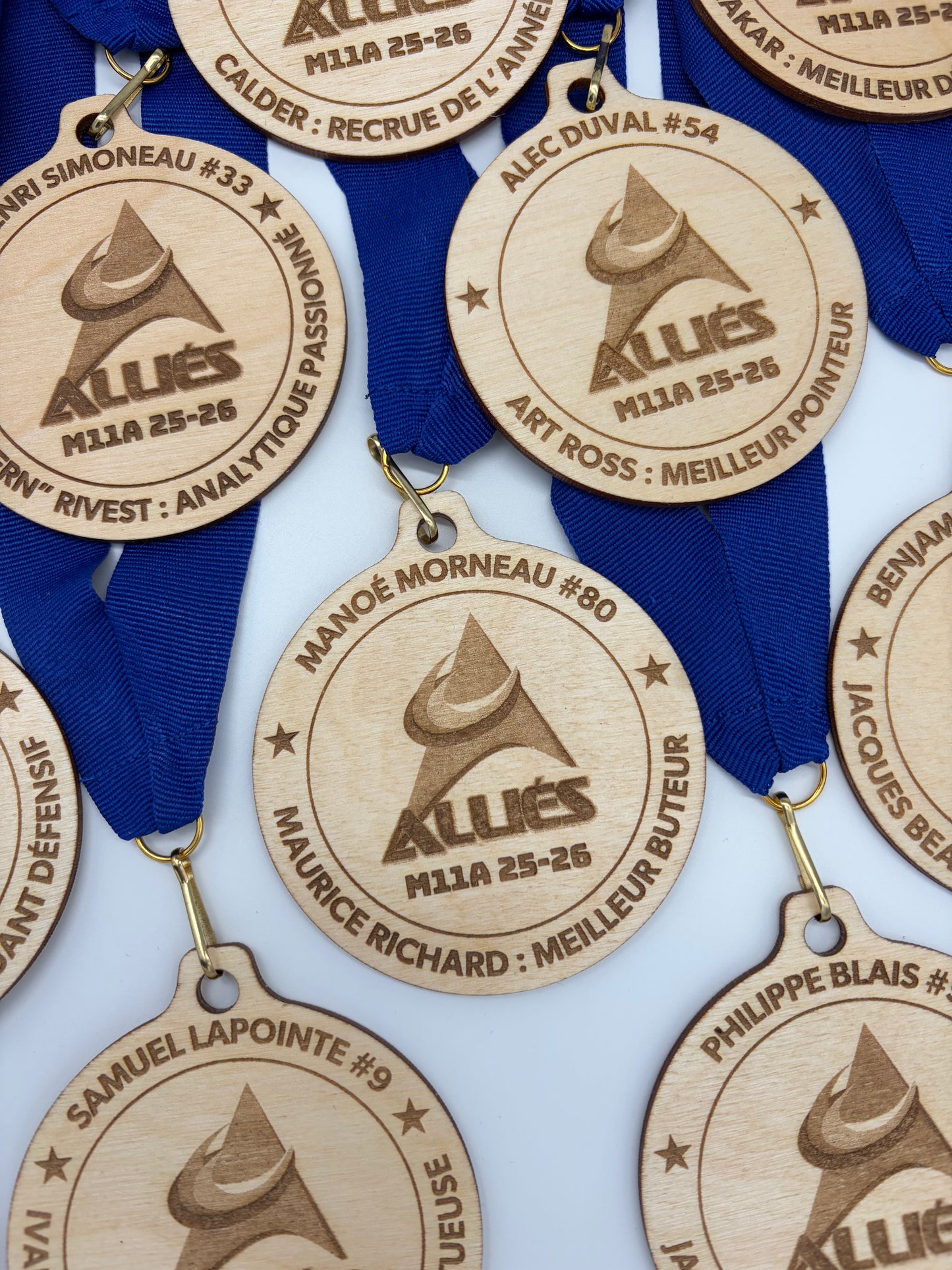 Médaille ronde personnalisée - Bois
