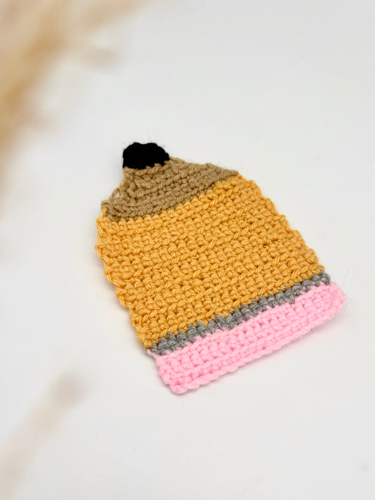 Sous-verre au crochet - Crayon