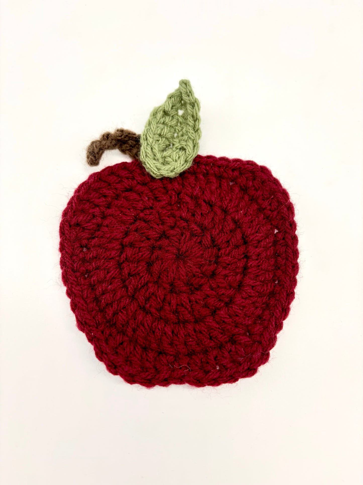 Sous-verre au crochet - Pomme