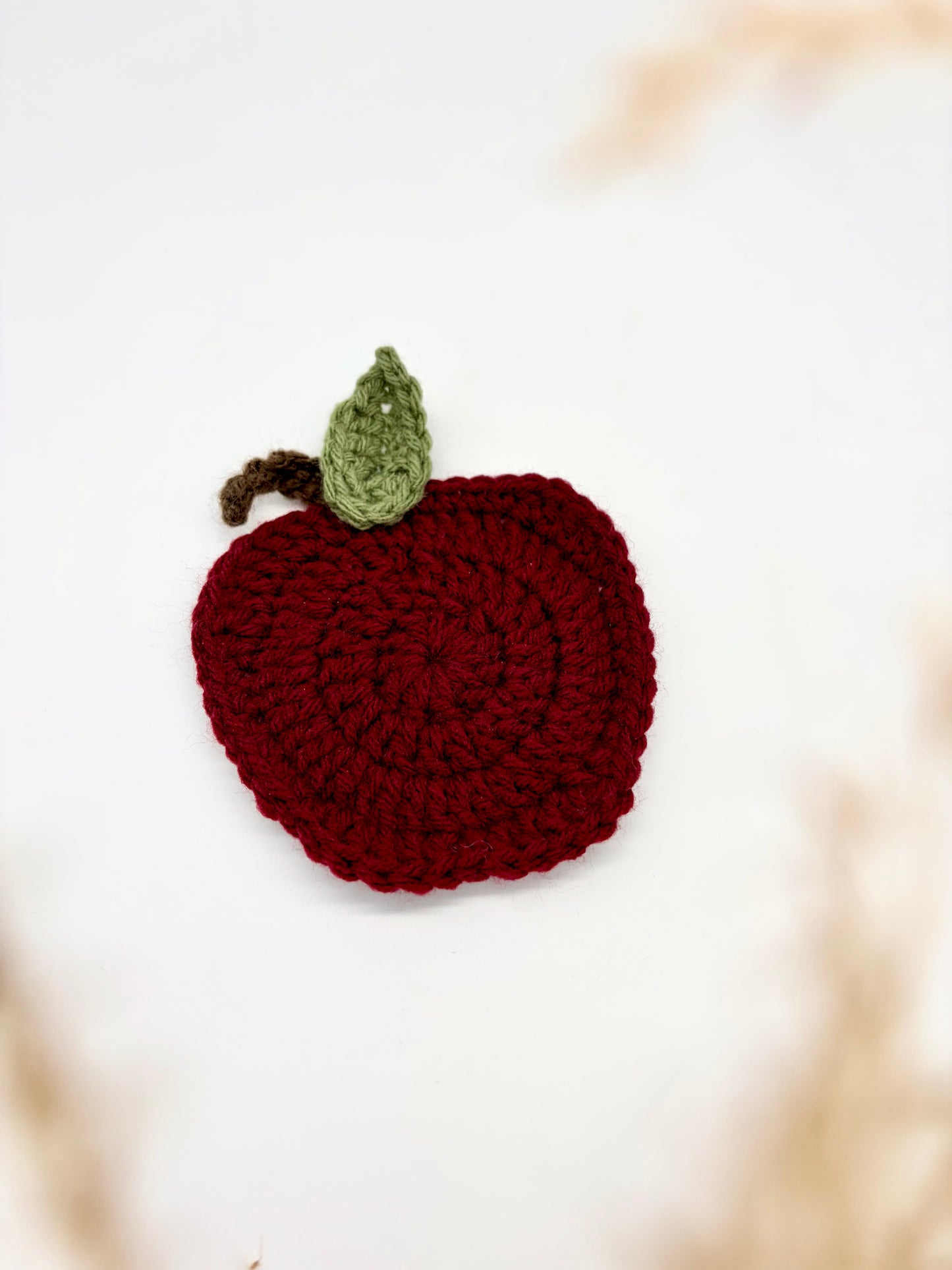 Sous-verre au crochet - Pomme