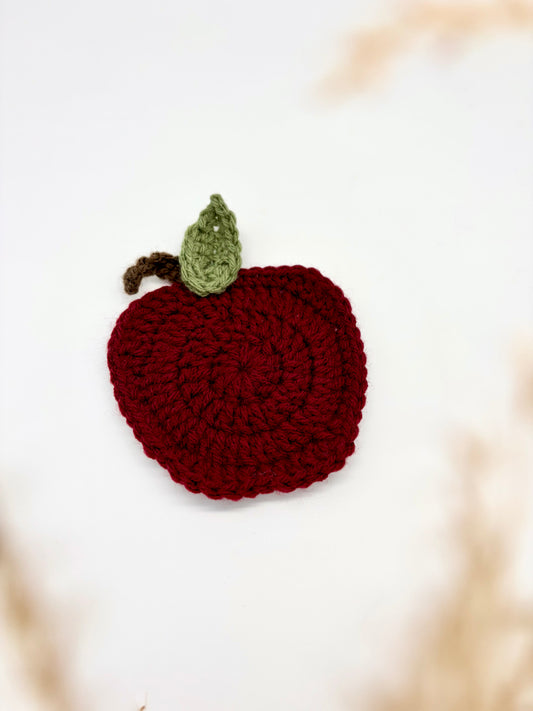 Sous-verre au crochet - Pomme