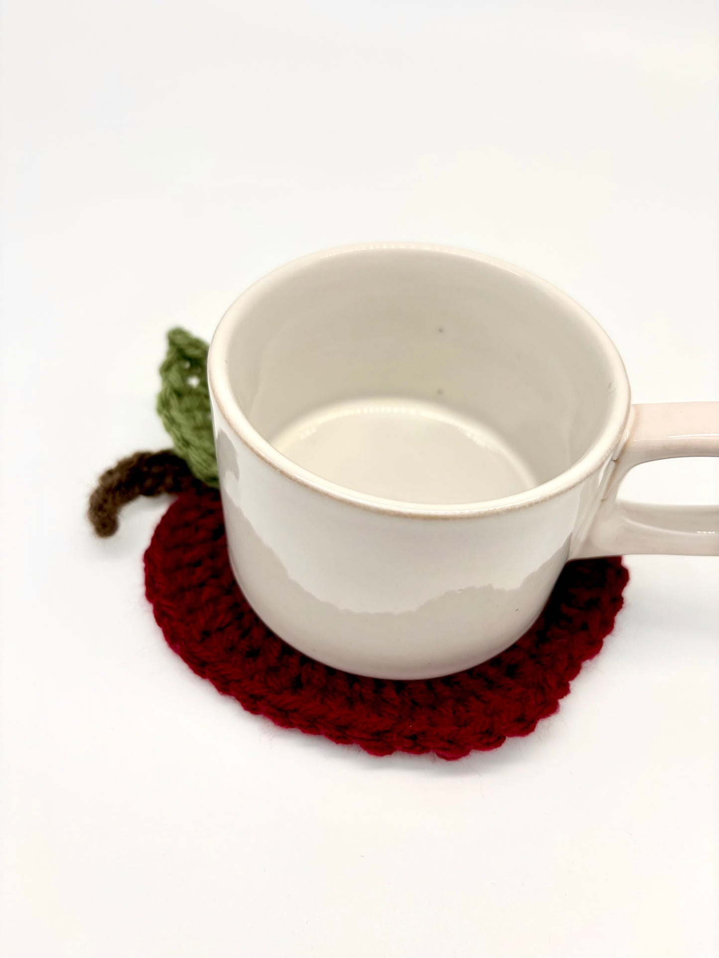 Sous-verre au crochet - Pomme