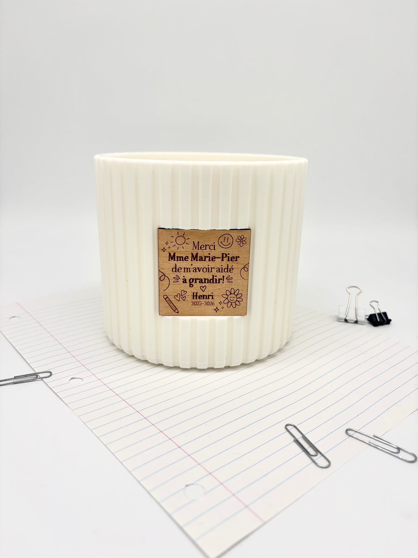 Cache-pot personnalisé - Lignes verticales