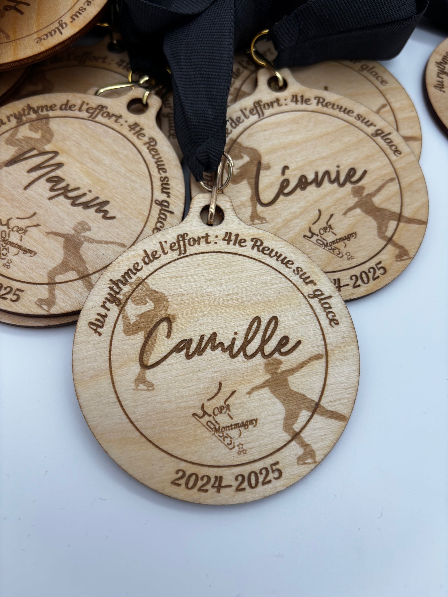 Médaille ronde personnalisée - Bois