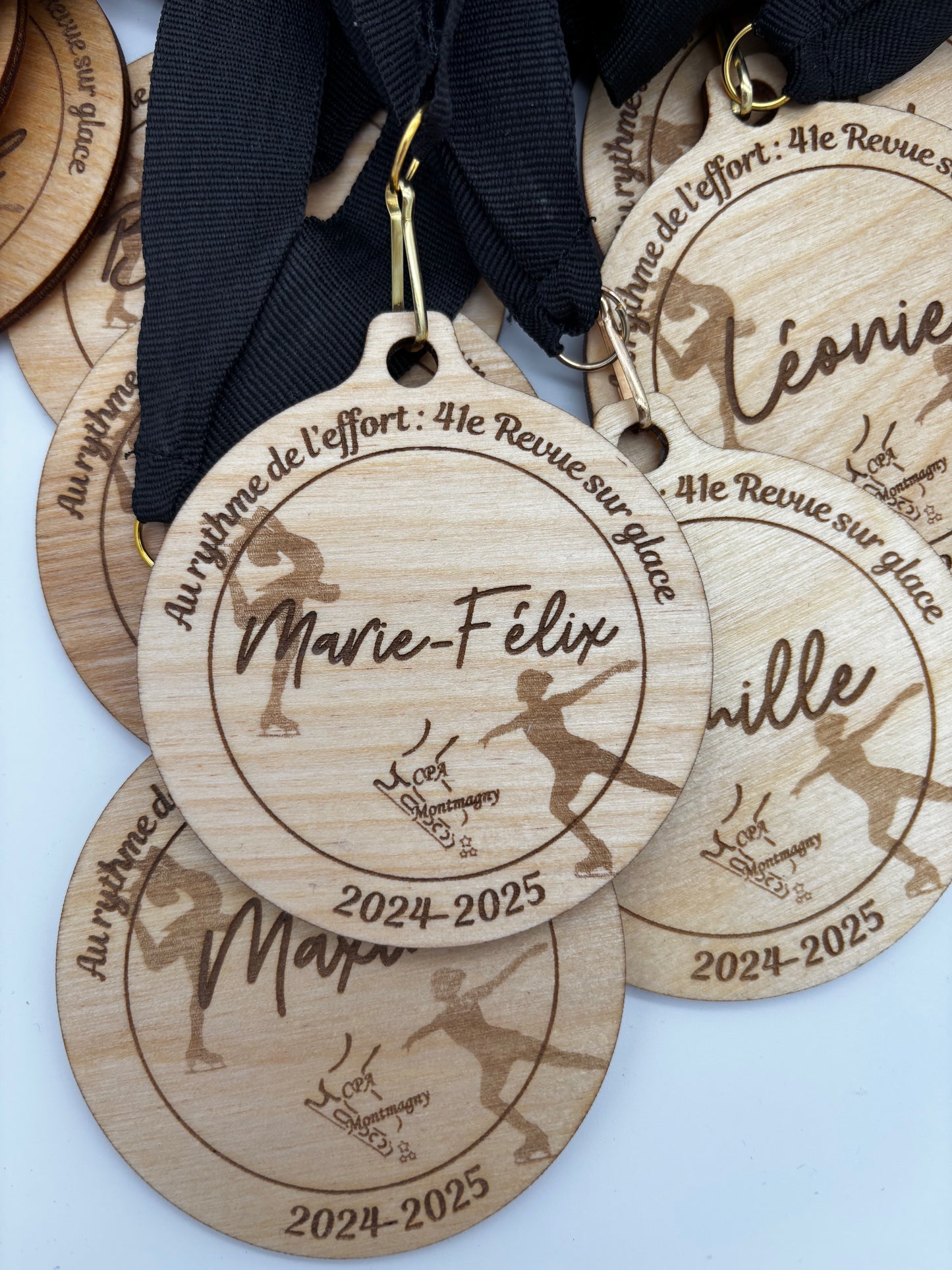 Médaille ronde personnalisée - Bois