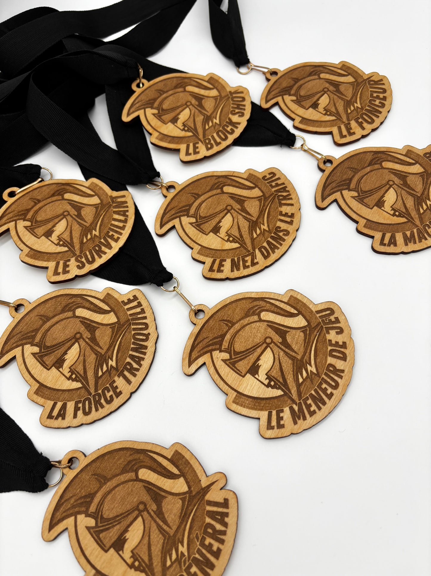 Médaille contour personnalisée - Bois