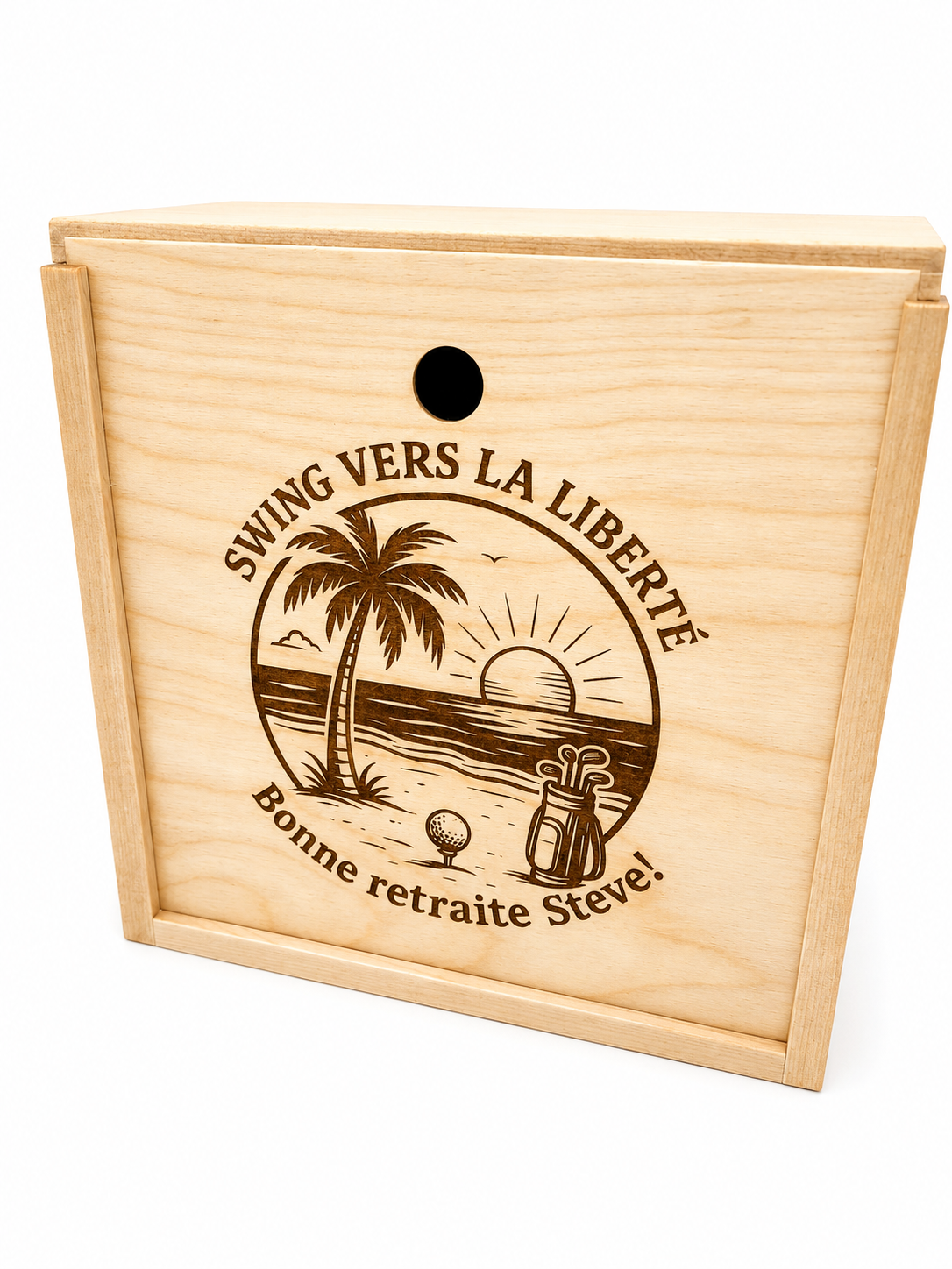 Boîte en bois personnalisée - Retraite