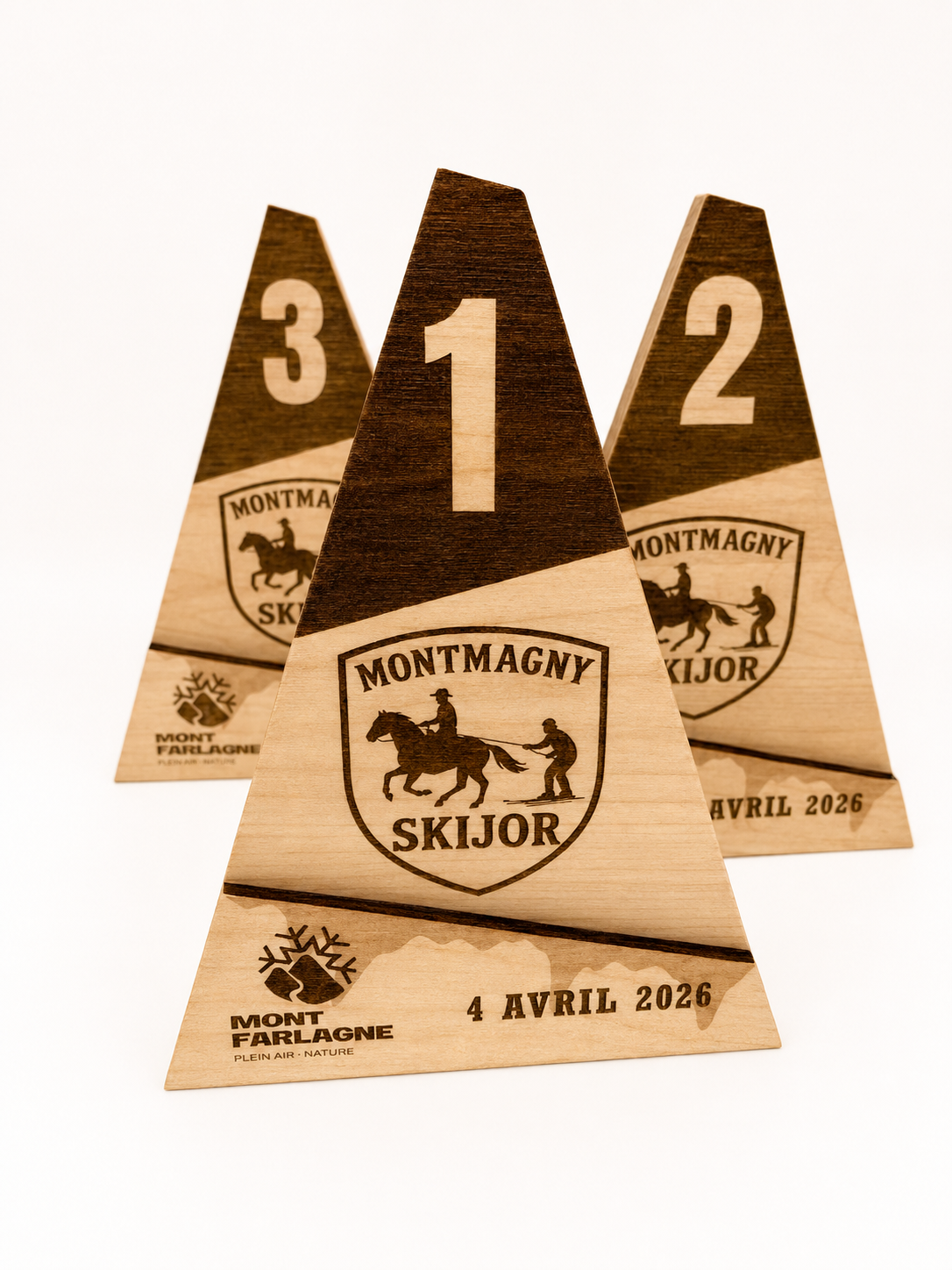 Trophées en bois personnalisés - Montmagny Skijor