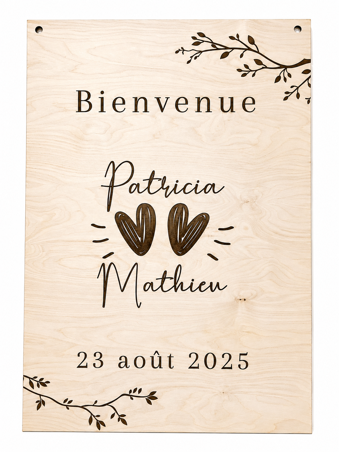 Panneau en bois personnalisé