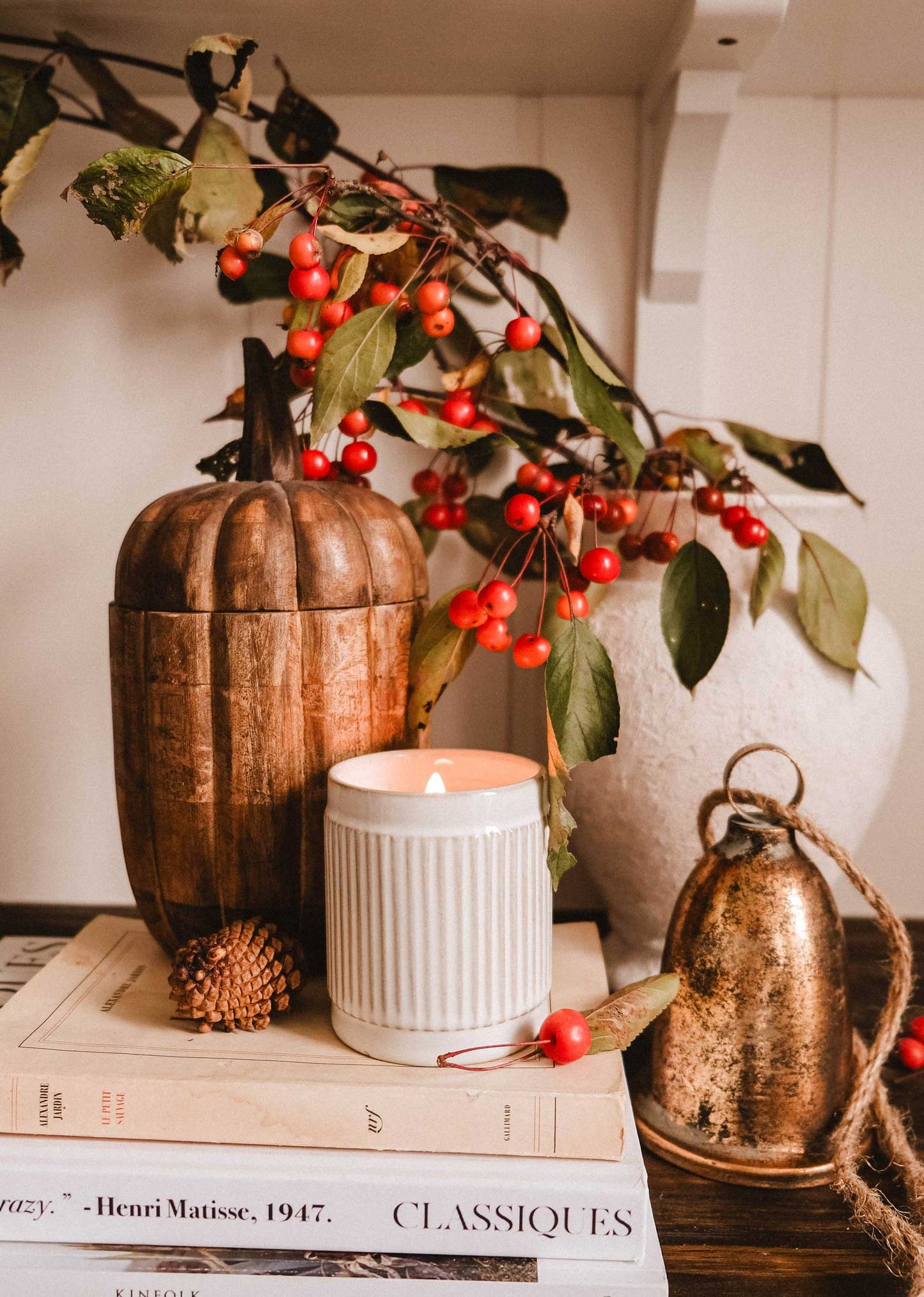 Bougie de Noël 8 oz - Canneberge Épicée