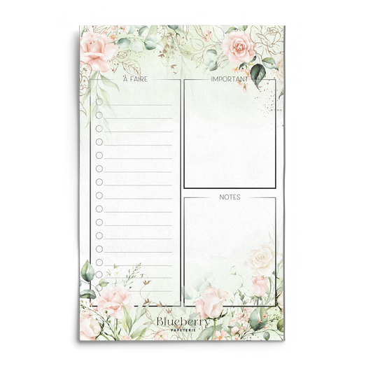 Bloc note - Jardin de roses