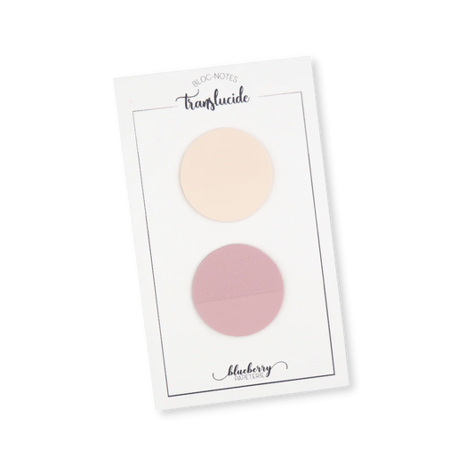 Bloc notes autocollant translucide Cercle - Duo abricot