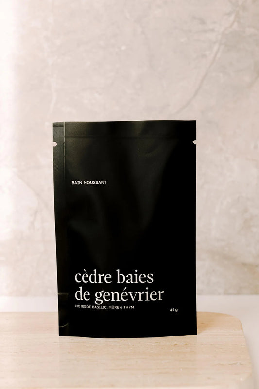 Bain moussant format individuel - Cèdre baies de genévrier