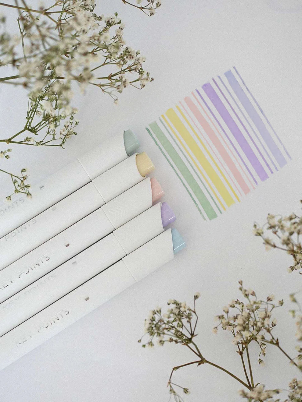 Coffret de 5 surligneurs pastels à double extrémités