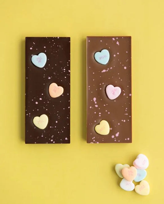 Tablette coeurs bonbon - Chocolat au lait